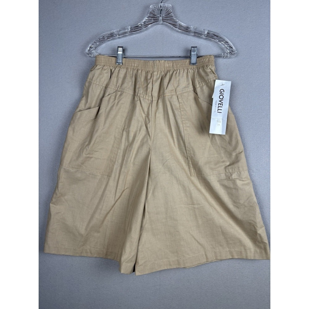 Vintage Giovelli Shorts Women's 14 Beige High Waist Wide Leg Grannycore 3512